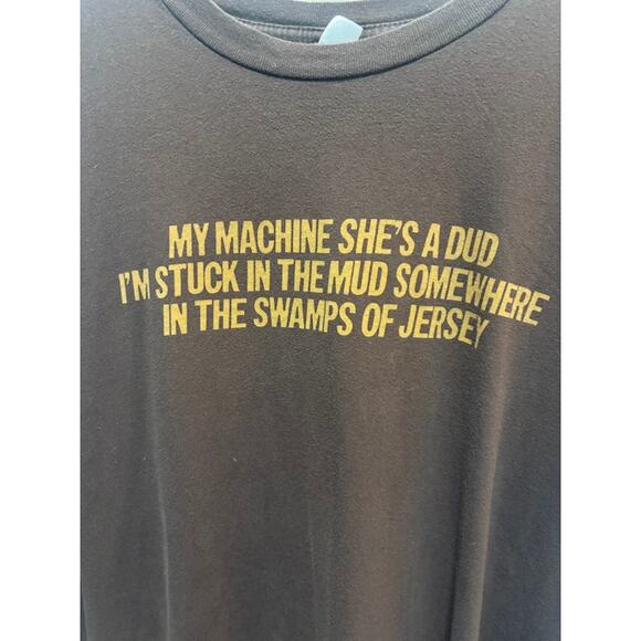 Bruce Springsteen T-Shirt Tee Rosalita 1972 Brown Yellow Lyric Men's size XL - Picture 2 of 7